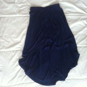 High-Low Navy Skirt